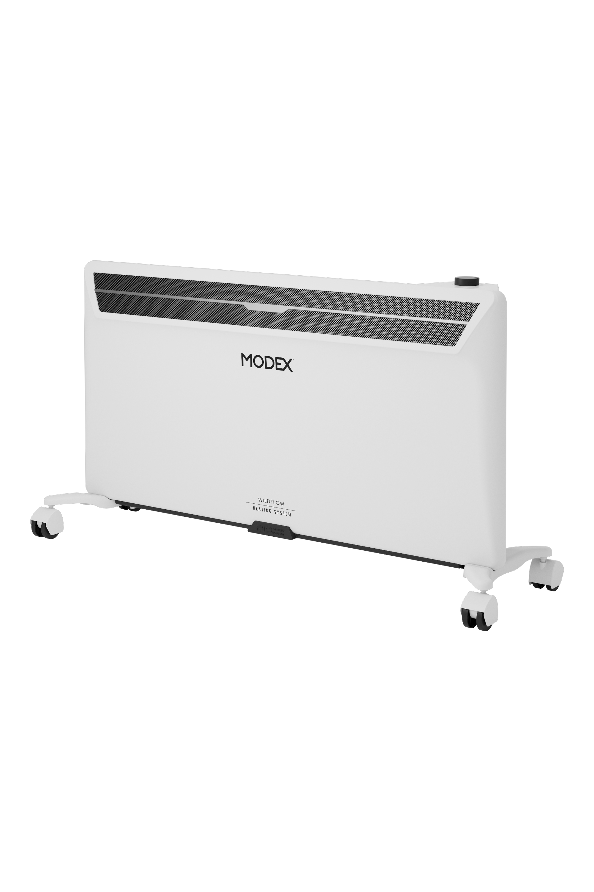 MODEX CNH7000 convection heater, white, angled view | مدفأة مودكس بالحمل الحراري باللون الأبيض، منظر مائل
