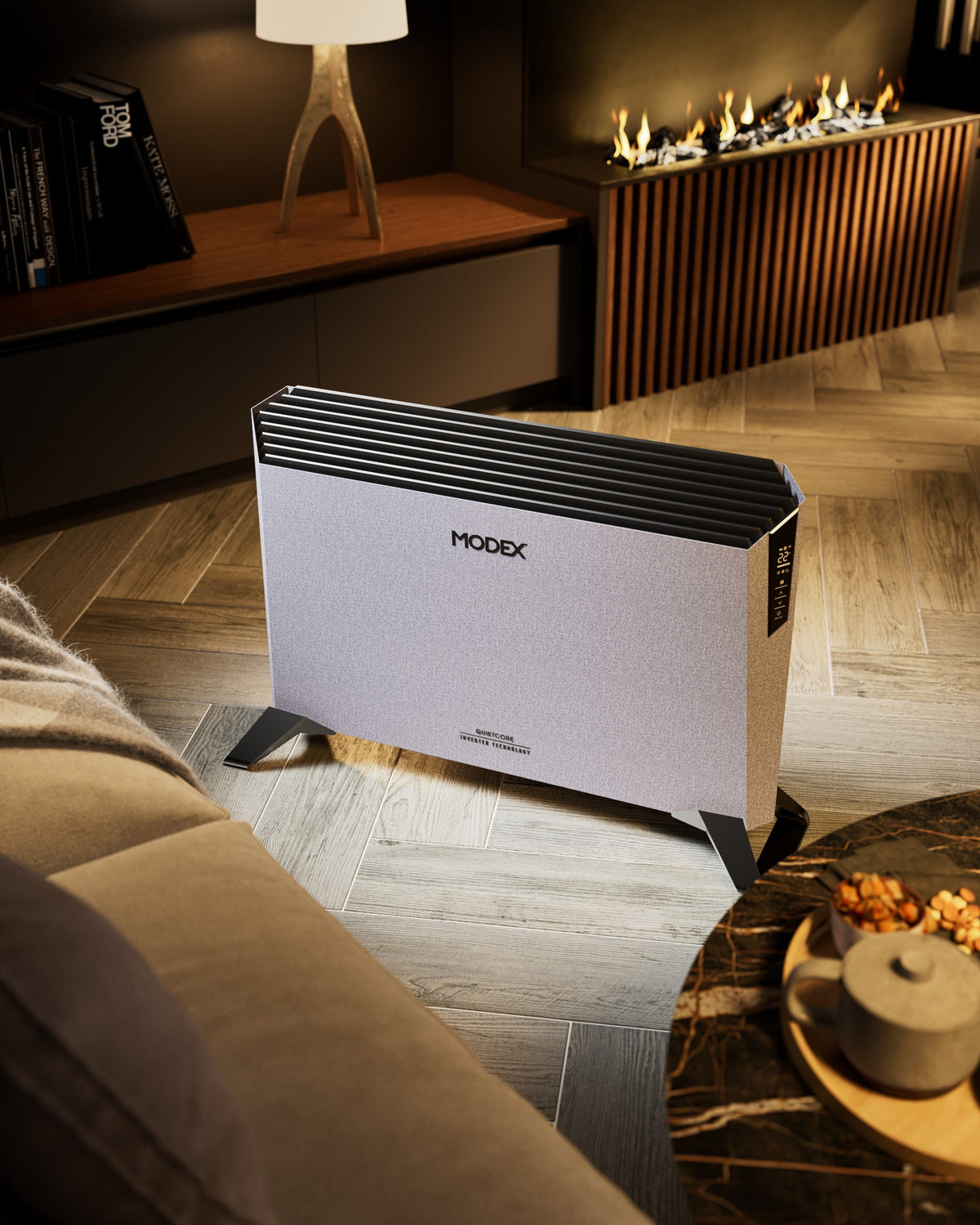 Silent warmth for the living room