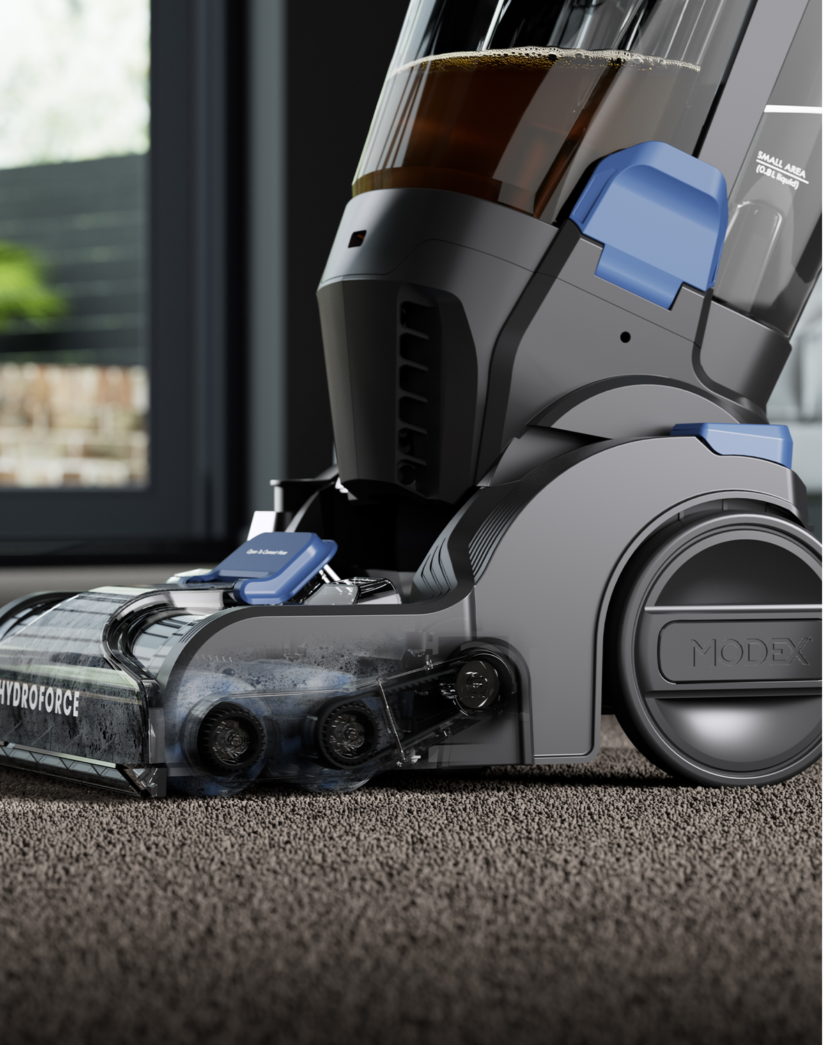 Dual rotating brushes