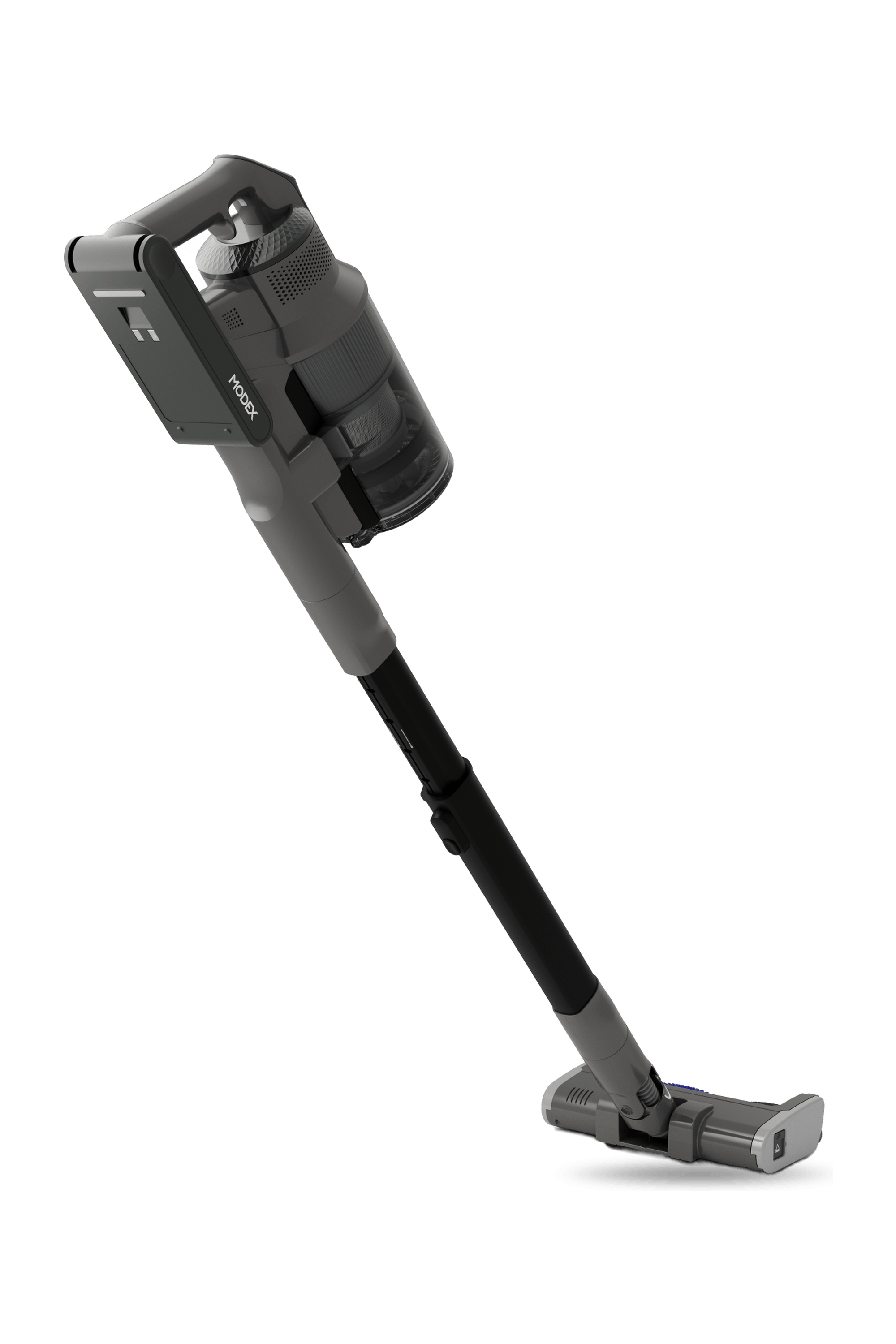 MODEX HVC1440 cordless vacuum cleaner, grey, back view | مكنسة مودكس اللاسلكية، رمادية، منظر خلفي
