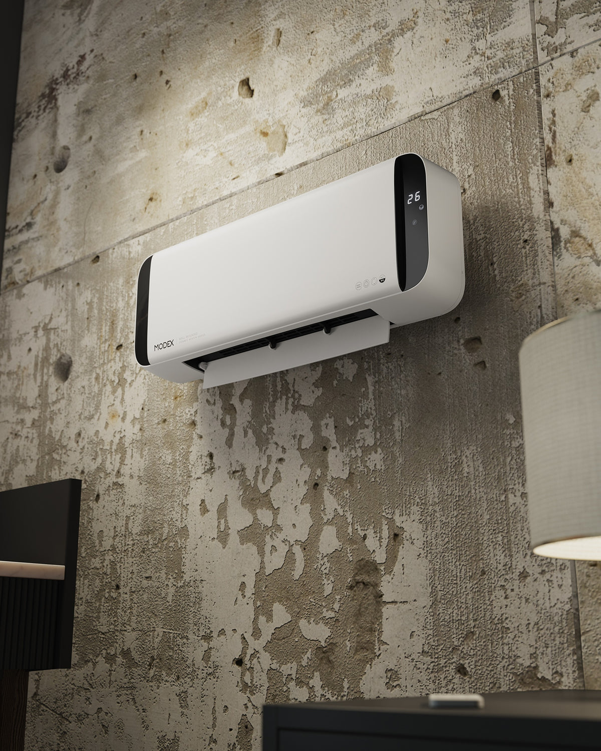 Wall-mounted ceramic heater