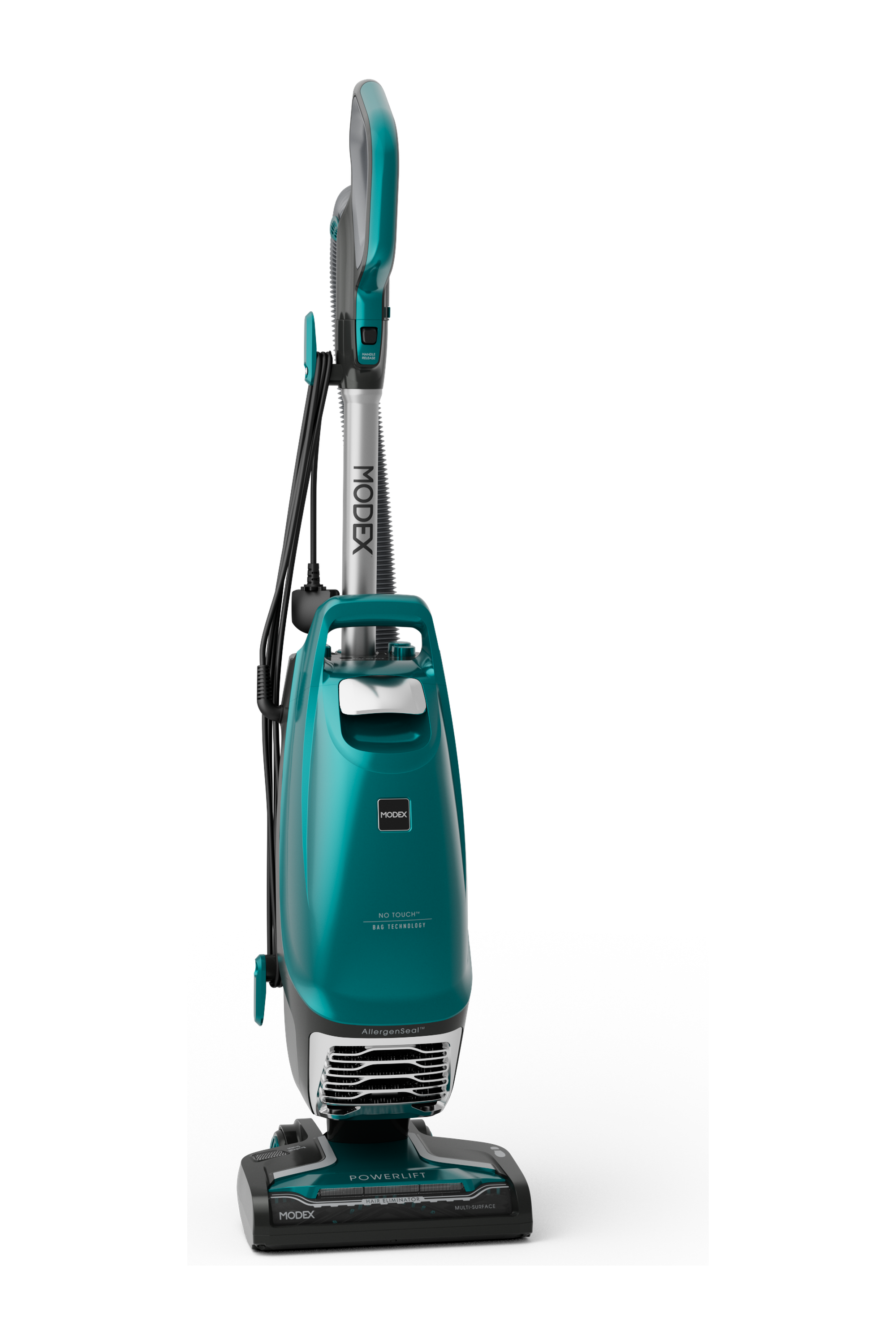 MODEX UVC1520 upright vacuum cleaner Teal – front view | مكنسة كهربائية عمودية مودكس UVC1520 فيروزي – منظر أمامي
