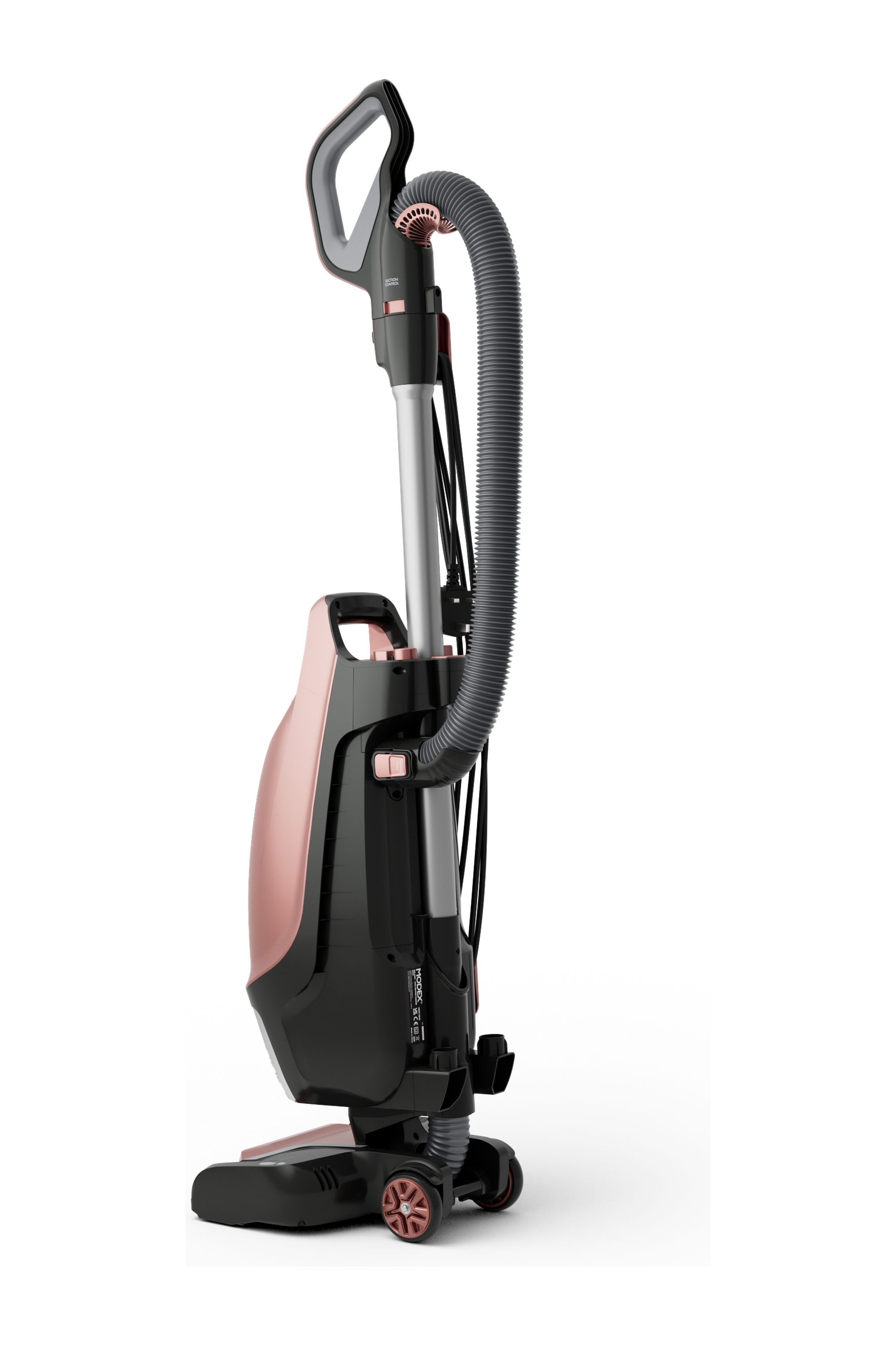 MODEX UVC1520 upright vacuum cleaner Rose – side view | مكنسة كهربائية عمودية مودكس UVC1520 وردي – منظر جانبي