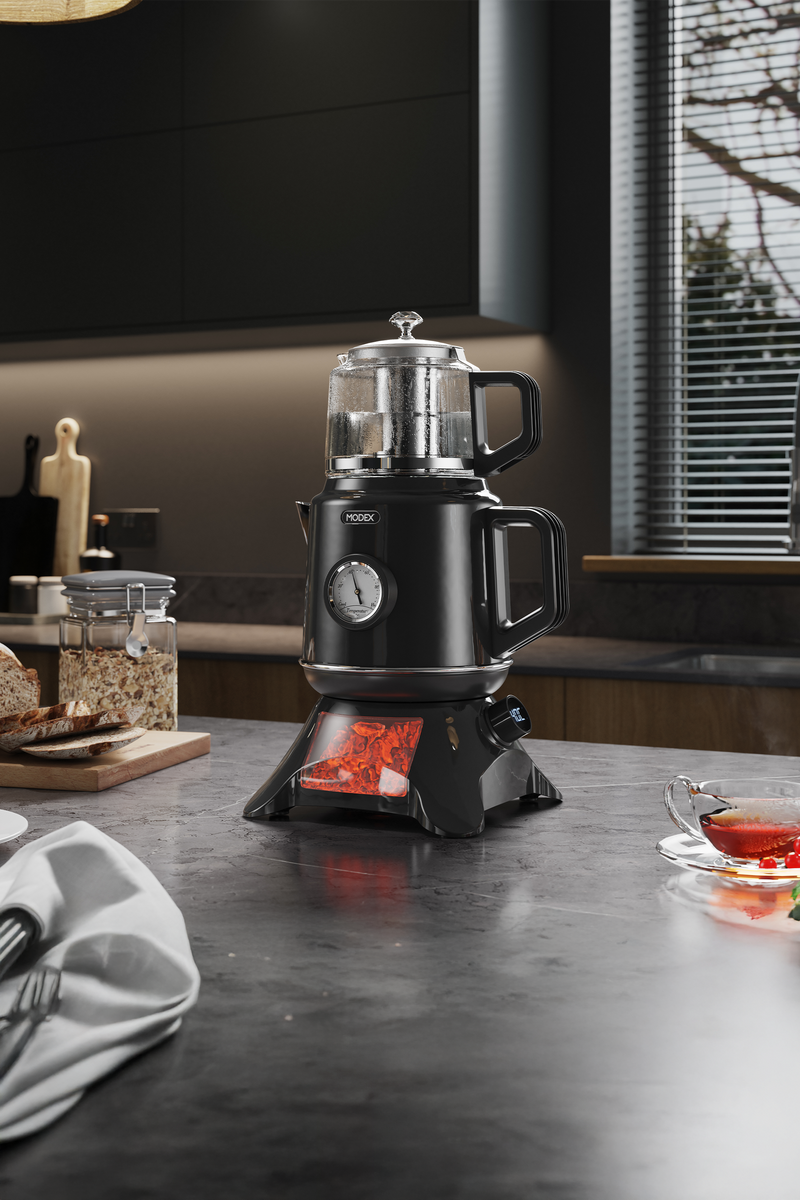 Mod Tea Machine Modex TCS8010 Tea Maker – Digital Kettle with Fireplace Effect ...